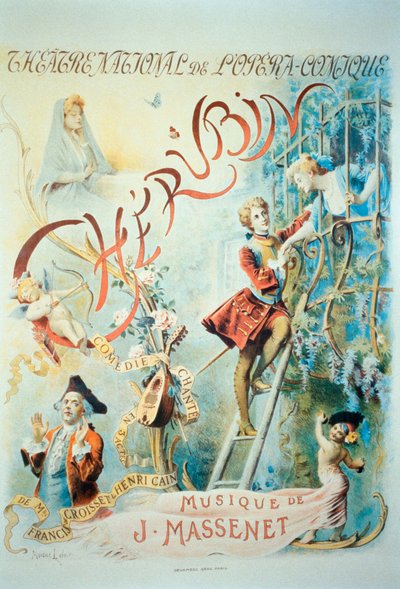 Cherubin, opera by Jules Massenet by Maurice Leloir